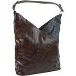 Dámske Crossbody kabelky bella belly hnedej farby v modernom štýle z kože na zips 