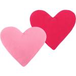 Vankúše bellatex ružovej farby v romantickom štýle 2 ks balenie s motívom: Srdcia v zľave 