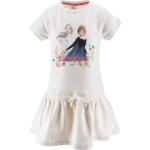 Dievčenské letné šaty DISNEY BIO krémovej farby z bavlny do 5 rokov s motívom Frozen udržateľná móda 