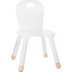 Detské stoličky bielej farby z borovicového dreva 