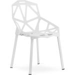 Jedálenské stoličky bielej farby z plastu 