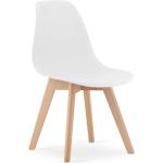 Jedálenské stoličky bielej farby z bukového dreva 
