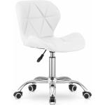 Kancelárske stoličky bielej farby z kovu 