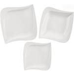 Dezertné taniere Orion bielej farby z keramiky 18 ks balenie 