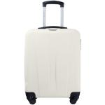 Malé cestovné kufre bielej farby v modernom štýle na zips objem 35 l 