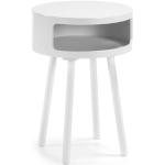 Odkladacie stolíky Kave Home bielej farby v modernom štýle s úložným priestorom 