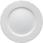 Taniere brandani bielej farby s jednofarebným vzorom z keramiky s priemerom 25 cm 