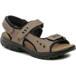 Pánske Kožené sandále BIO béžovej farby vo veľkosti 45 na štandardné nohy na suchý zips na leto 