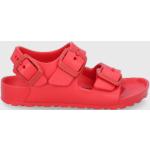 Chlapčenské Sandále Birkenstock Milano červenej farby zo syntetiky vo veľkosti 34 na leto 