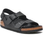 Dámske Kožené sandále Birkenstock Milano čiernej farby z koženky vo veľkosti 38 na leto 
