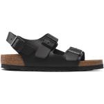 Dámske Kožené sandále Birkenstock Milano čiernej farby vo veľkosti 36 na leto 