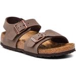 Chlapčenské Kožené sandále Birkenstock New York hnedej farby z koženky vo veľkosti 33 na leto 