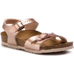 Dievčenské Kožené sandále Birkenstock Rio zlatej farby vo veľkosti 31 metalické na leto 