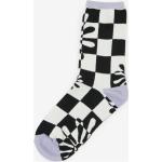 Dámske Vzorované ponožky Vans bielej farby monochromatický štýl v kockovanom štýle Onesize v zľave 