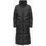 Dámske Zimné kabáty ONLY Nora čiernej farby s prešívaným vzorom z polyesteru v zľave 