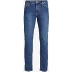Pánske Slim Fit jeans JACK JONES Clark BIO modrej farby vo veľkosti XXS so šírkou 32 s dĺžkou 32 na gombíky v zľave udržateľná móda 
