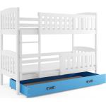 Detské postele BMS bielej farby z dreva so zásuvkami 