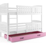 Detské postele BMS ružovej farby z dreva so zásuvkami 