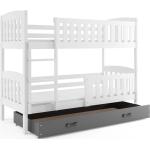 Detské postele BMS sivej farby z dreva so zásuvkami 