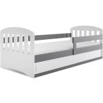 Detské postele BMS sivej farby z dreva s úložným priestorom lakovaný povrch 