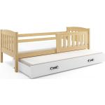 Detské postele BMS sivej farby z borovicového dreva so zásuvkami lakovaný povrch 