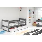 Detské postele BMS sivej farby MDF s úložným priestorom lakovaný povrch 