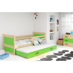 Detské postele BMS sivej farby z borovicového dreva lakovaný povrch 