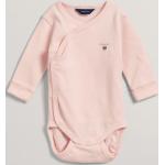 Detské body Gant BIO ružovej farby z tričkoviny do 18 mesiacov s dlhými rukávmi vhodné do práčky udržateľná móda 
