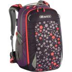 Školské batohy Boll fialovej farby s kvetinovým vzorom na zips držiak na fľašu objem 24 l 