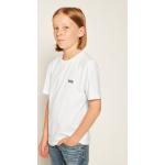 Designer Detské tričká HUGO BOSS BOSS bielej farby z bavlny v zľave 