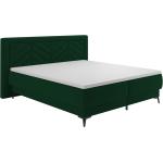 Boxspring postele Kondela zelenej farby z dreva v zľave 