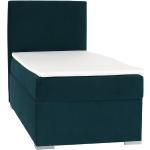 Boxspring postele Kondela zelenej farby v modernom štýle z dreva s nohami v zľave 