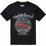 Pánske Topy s krátkym rukávom brandit čiernej farby s krátkymi rukávmi s motívom Motörhead udržateľná móda 