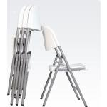 Záhradné stoličky bielej farby v elegantnom štýle z polyetylénu na skladanie 4 ks balenie 