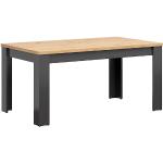 Jedálenské stoly sivej farby v minimalistickom štýle z dubového dreva so zásuvkami 