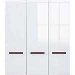 Dvojdverové skrine bielej farby v elegantnom štýle z dubového dreva vysoko lesklý povrch 