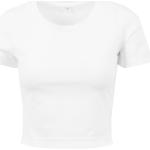 Dámske Tričká s krátkym rukávom bielej farby z bavlny vo veľkosti 4 XL s okrúhlym výstrihom s krátkymi rukávmi 