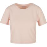 Dámske Tričká s krátkym rukávom ružovej farby z bavlny vo veľkosti 4 XL s okrúhlym výstrihom s krátkymi rukávmi 