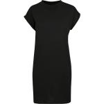 Dámske Krátke šaty čiernej farby v ležérnom štýle z bavlny vo veľkosti XXL s krátkymi rukávmi 
