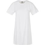Dámske Šaty pre moletky bielej farby z bavlny vo veľkosti 4 XL s okrúhlym výstrihom 