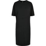 Dámske Tričkové šaty BIO čiernej farby z bavlny vo veľkosti XXL s okrúhlym výstrihom udržateľná móda 