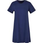 Dámske Šaty pre moletky námornícky modrej farby z bavlny vo veľkosti 5 XL s okrúhlym výstrihom 