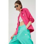 Dámske Krátke bundy adidas Originals ružovej farby z polyesteru Oversize udržateľná móda 