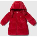 Dievčenské Detské zimné bundy Guess červenej farby z polyesteru 
