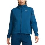 Pánske Bežecké bundy Nike modrej farby vo veľkosti XS Kapucňa 