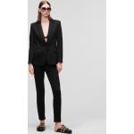 Dámska Designer Jesenná móda Karl Lagerfeld čiernej farby zo saténu vo veľkosti XL 
