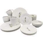 Dezertné taniere by inspire bielej farby v elegantnom štýle z keramiky okrúhle 4 ks balenie s priemerom 27 cm 
