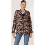 Dámska Jesenná móda hnedej farby s leopardím vzorom z polyesteru zapínanie na gombíky s motívom: Leopard Zľava 