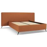 Dvojlôžkové postele oranžovej farby s úložným priestorom 