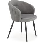 Jedálenské stoličky sivej farby v modernom štýle zo zamatu 